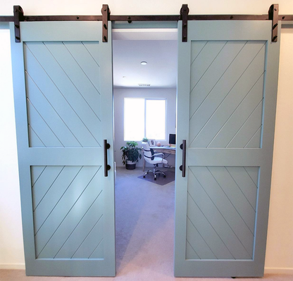 Framed Chevron Modern Barn Door