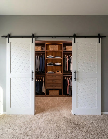 Framed Chevron Modern Barn Door