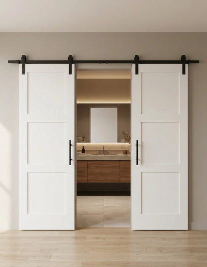 San Moderna 3-Panel Shaker Barn Door