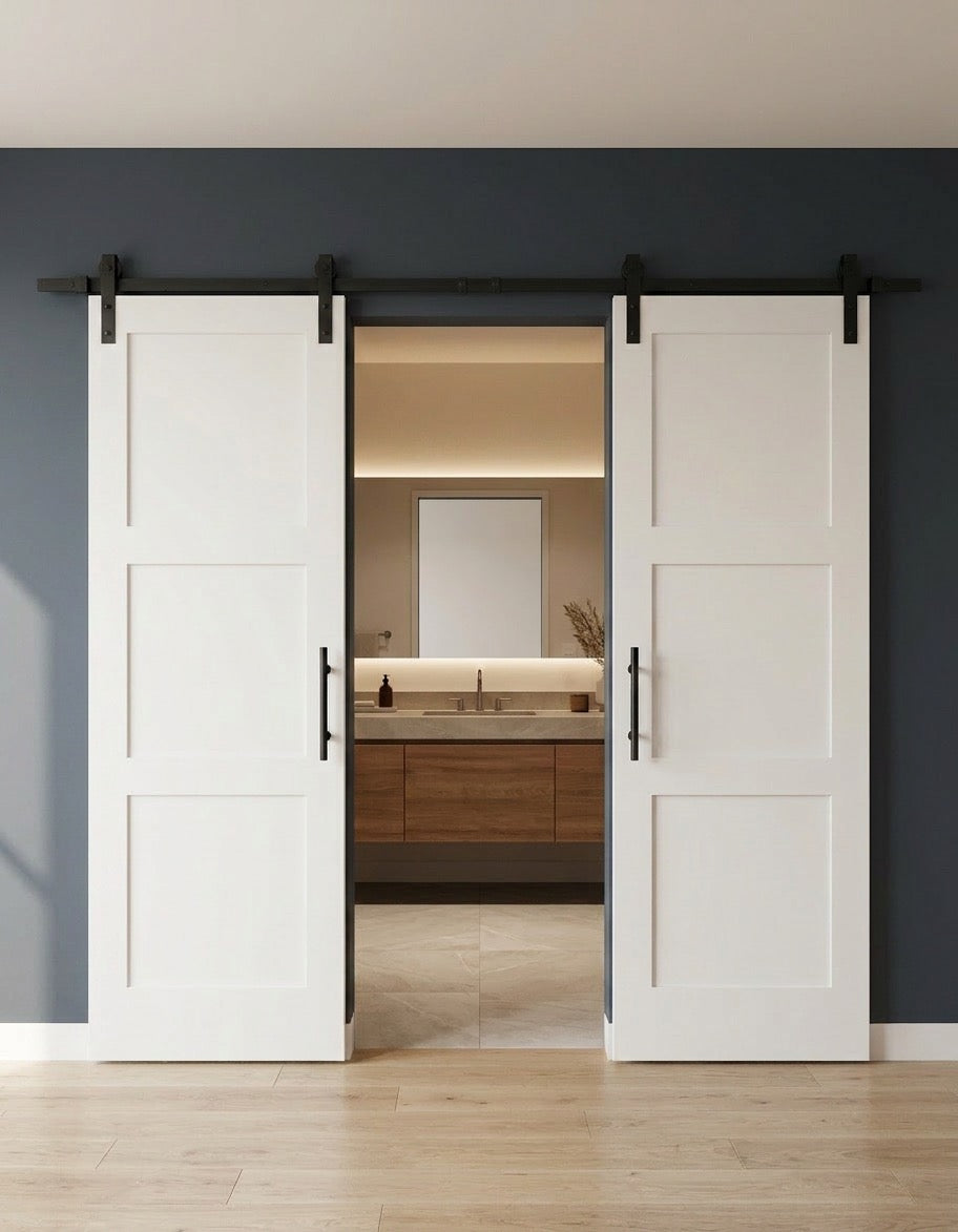 San Moderna 3-Panel Shaker Barn Door
