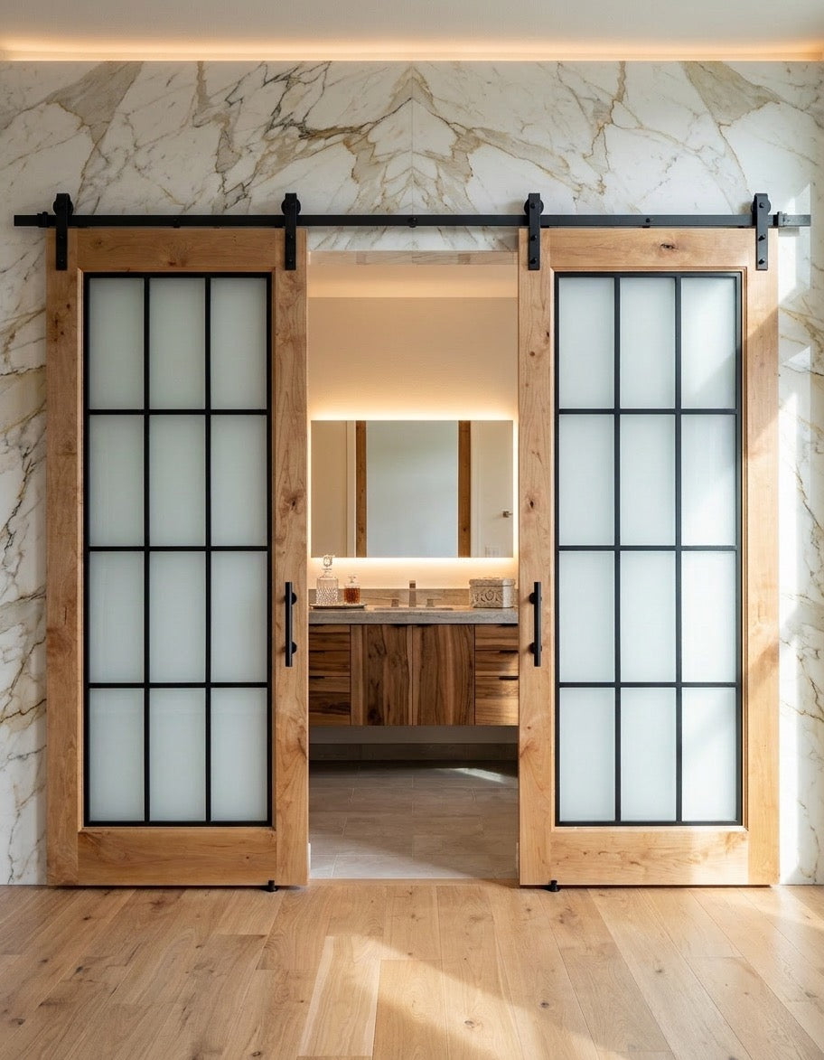 San Alcala Glass Barn Door