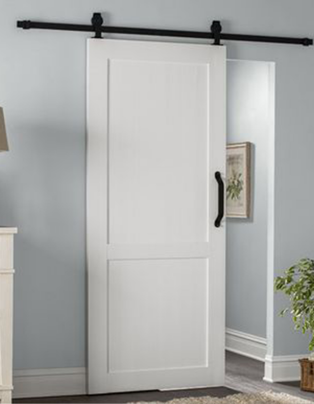 San Moderna 2-Panel 2/3 Shaker Barn Door