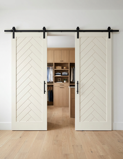 San Marrow Herringbone Modern Barn Door